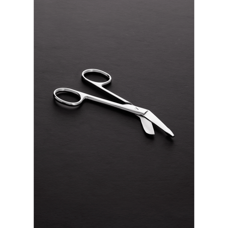Sicherheitsschere aus Edelstahl Silber 14,5 cm – Ansicht 3