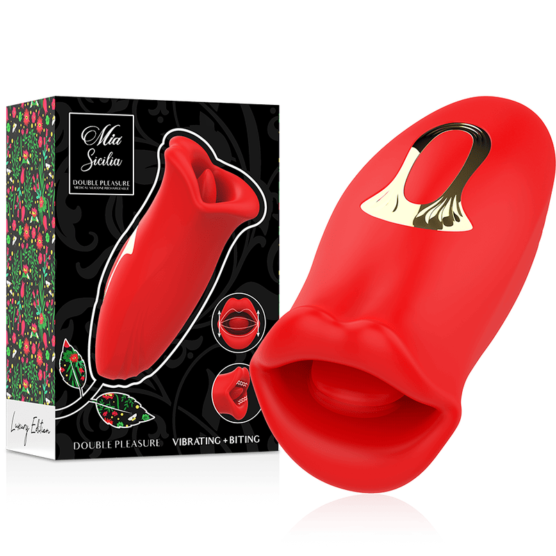 Sicilia Doppel-Masturbator mit Vibration Türkis