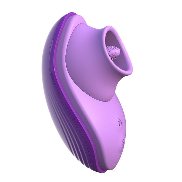 Silikon-Zungen-Auflegevibrator Lila 13 cm