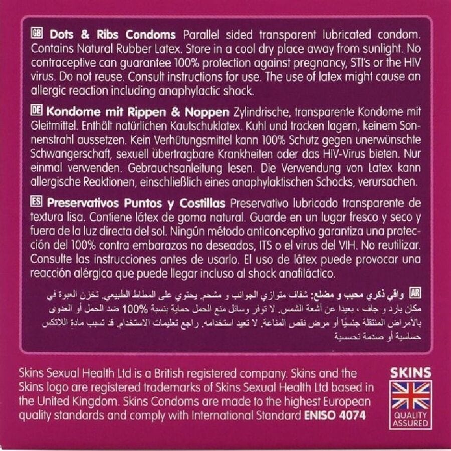 Kondom Dots & Ribs Premium-Kondome -Pack.3