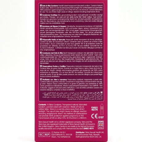 Skins - Dots & Ribs Premium-Kondome Packung 16