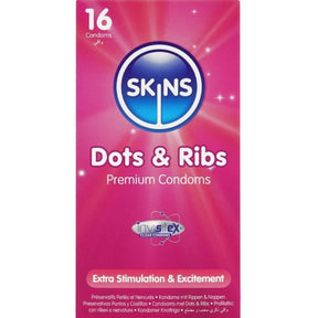 Kondom Dots & Ribs Premium-Kondome Packung 16