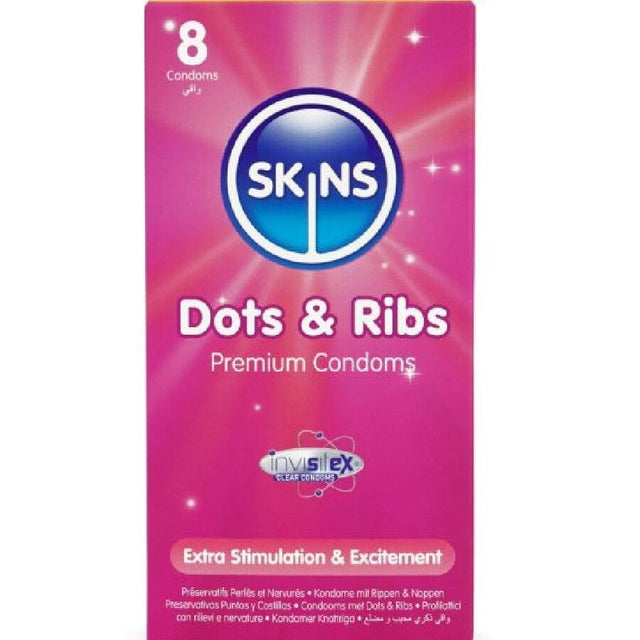 Kondom Dots & Ribs Premium-Kondome Packung 8