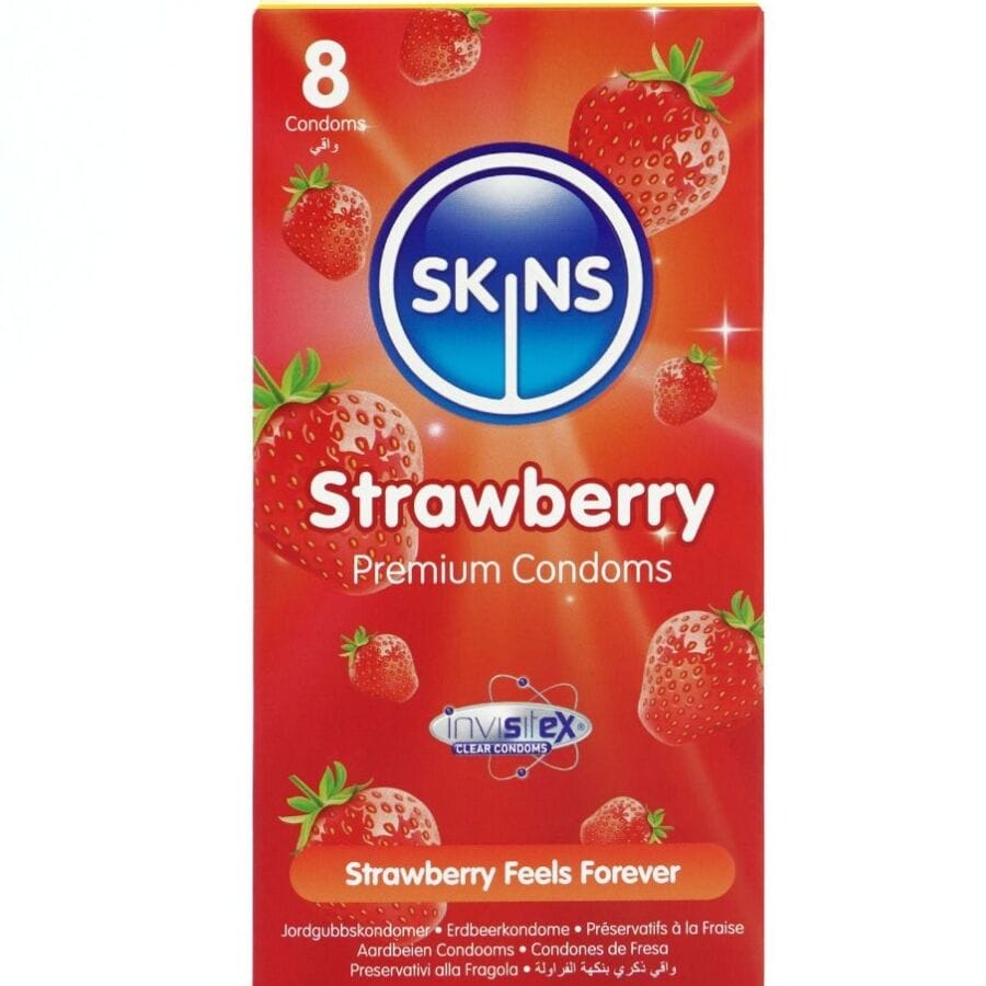 Kondom Erdbeere Premium-Kondome Packung 8