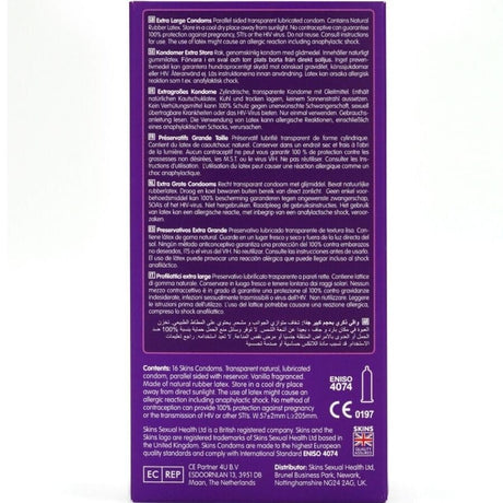 Skins - Extra Grosse Premium-Kondome Packung 16