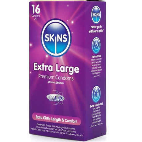 Skins - Extra Grosse Premium-Kondome Packung 16