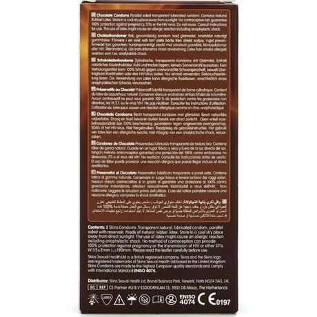 Skins - Schokolade Premium-Kondome Packung 8
