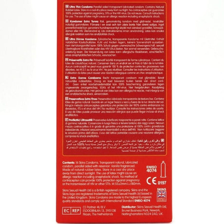 Skins - Ultradünne Premium-Kondome Packung 16