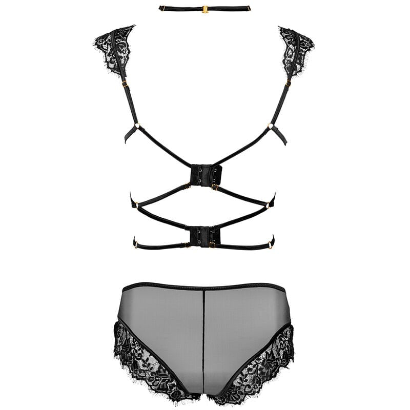 Slip Fashion Palmenom Lc 90614 Bh + Höschen Schwarz