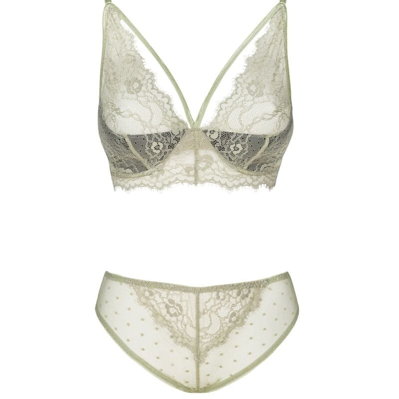 Slip Fashion Pine Lc 90667 Bh + Panty Khaki Grün