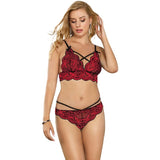Slip Zweiteiliges Set Spitzenoberteil und Höschen L/XL