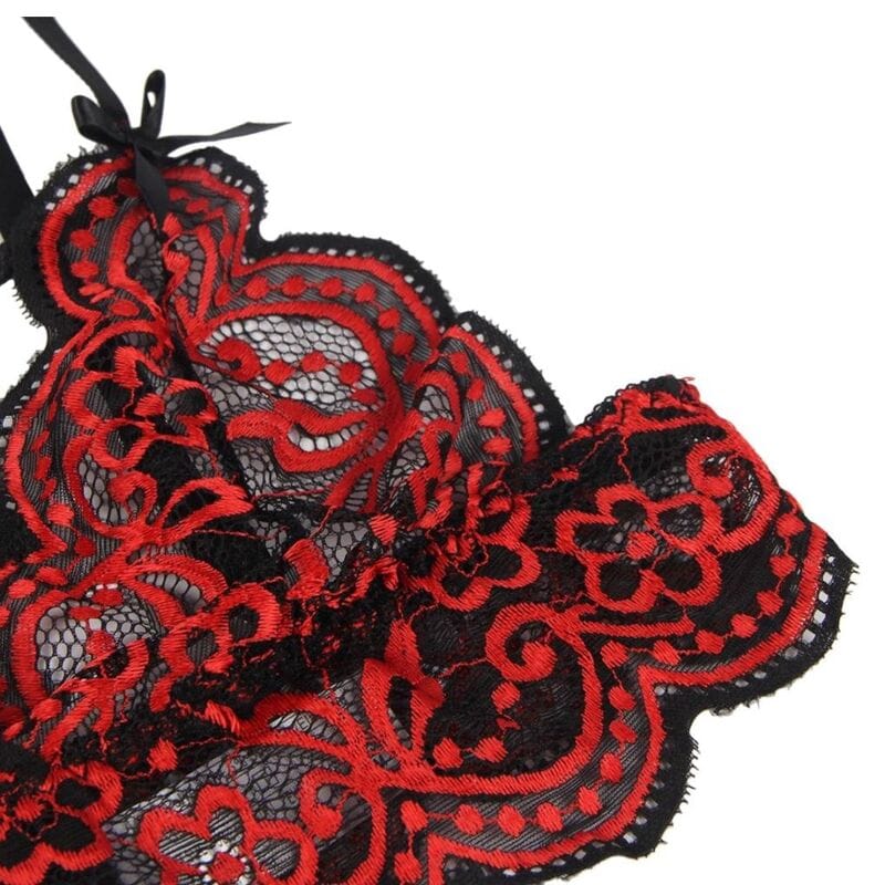 Slip Zweiteiliges Set Spitzenoberteil und Höschen S/M – Ansicht 7