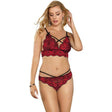 Slip Zweiteiliges Set Spitzenoberteil und Höschen S/M