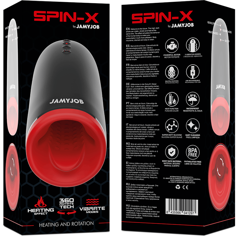 Spin-X Masturbator mit Heiz- und Rotationsfunktion – Ansicht 8
