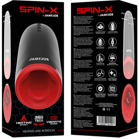 Spin-X Masturbator mit Heiz- und Rotationsfunktion