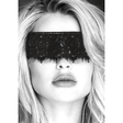 Augenmaske Ouch Black and White als Spitzenband Schwarz 95 cm