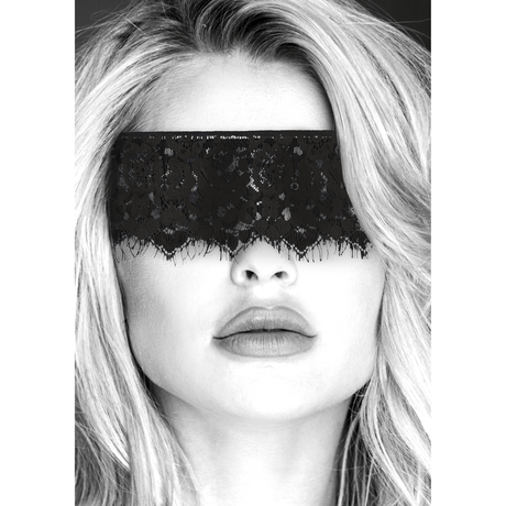 Spitzenmaske Schwarz 95 cm