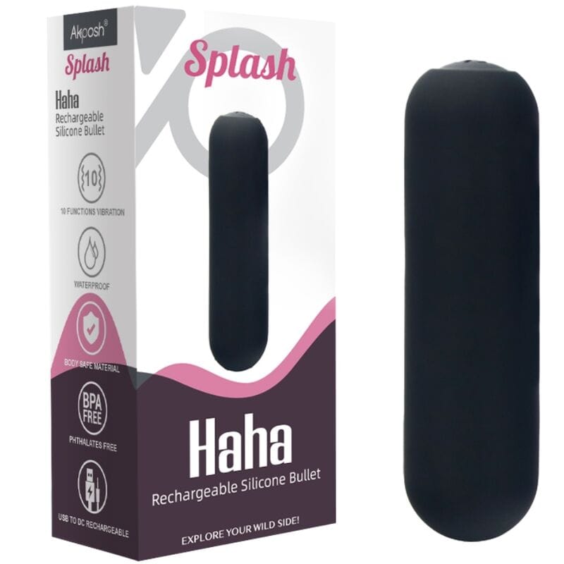 Splash Haha Bullet Silikon Schwarz 7,5 x 1,9 cm – Ansicht 6