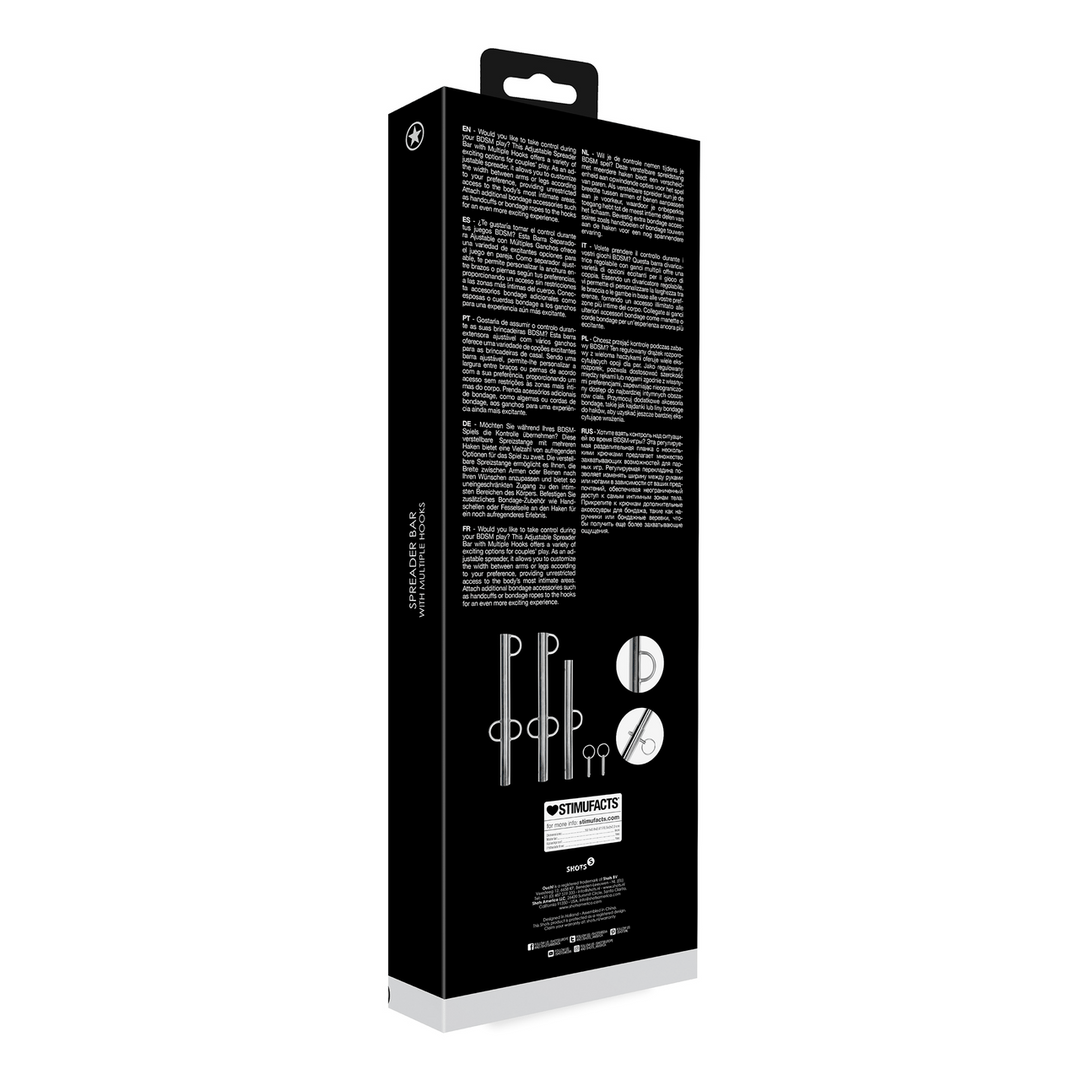 Spreizstange Ouch mit mehreren Ringen Silber 76,5 cm – Ansicht 3
