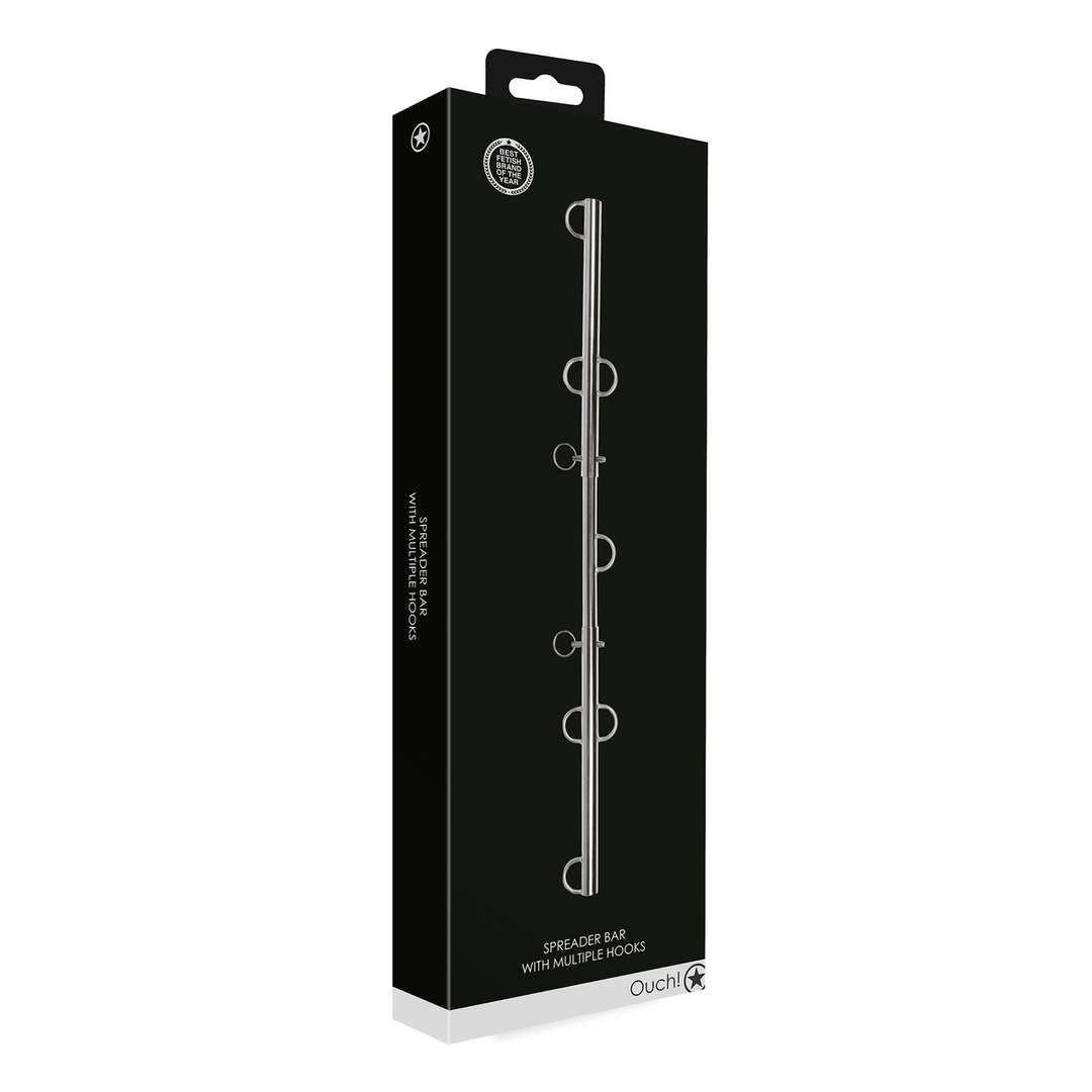 Spreizstange Ouch mit mehreren Ringen Silber 76,5 cm – Ansicht 2
