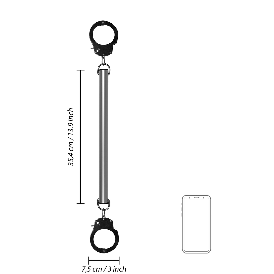 Spreizstange Ouch mit Metallschellen Silber 35,4 x Ø 5 cm – Ansicht 7