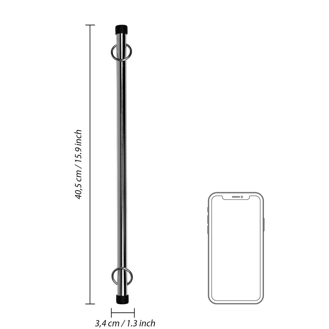 Spreizstange Ouch mit zwei Ringen Silber 40,5 cm – Ansicht 7