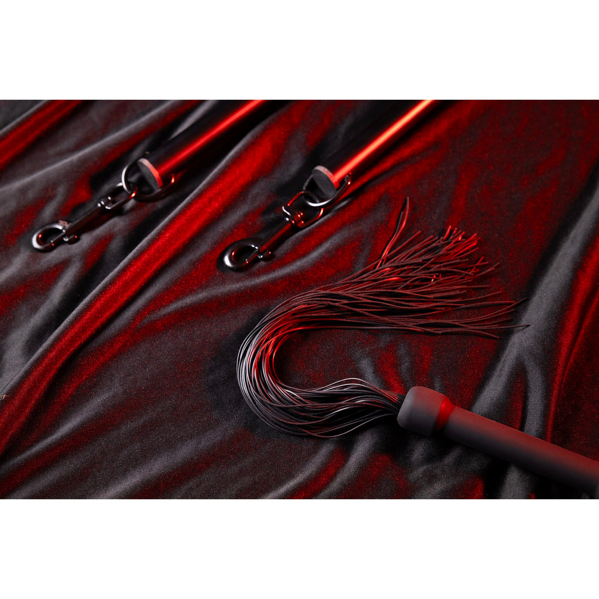 Spreizstange Ouch verstellbar mit Karabinern Schwarz 96 cm – Ansicht 6