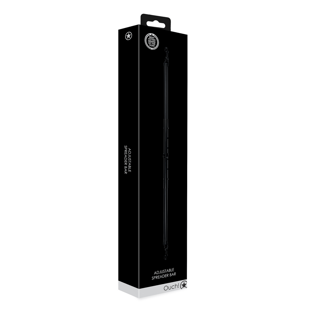 Spreizstange Ouch verstellbar mit Karabinern Schwarz 96 cm – Ansicht 2