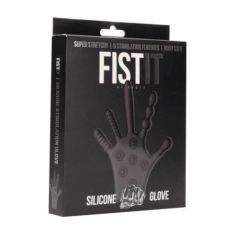 Stimulations-Handschuh Silikon Schwarz 28 cm