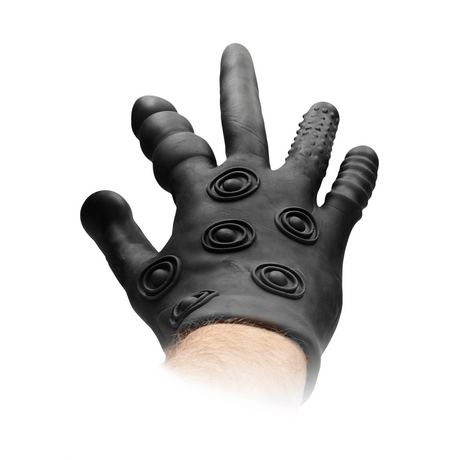 Stimulations-Handschuh Silikon Schwarz 28 cm