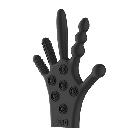 Stimulations-Handschuh Silikon Schwarz 28 cm