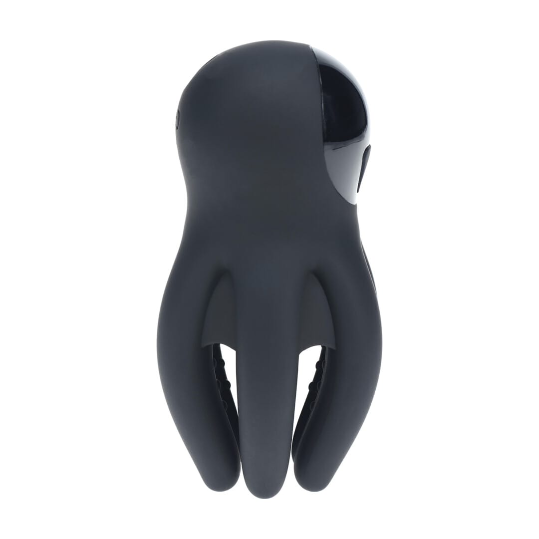 Stimulator für die Eichel mit Vibration und Tentakeln aus Silikon Schwarz 11,8 x 5,3 cm – Ansicht 5