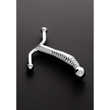 Stimulator P-Punkt geriffelt Silber 16 cm