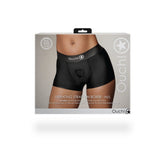 Strap-on-Boxershorts Ouch mit Bullet und zwei Ringen Schwarz – Ansicht 3