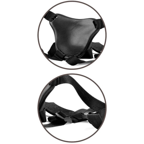 Strap-on Elite Deluxe Verstellbares Harness-Kit Ring mit Hoden & 20,3 x 5,4 cm
