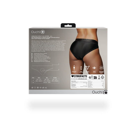 Strap-on-Hipster Ouch mit Bullet und zwei Ringen Schwarz – Ansicht 4