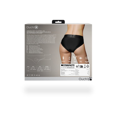 Strap-on-Hipster Ouch mit Bullet und zwei Ringen Schwarz – Ansicht 18
