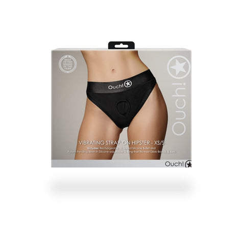 Strap-on-Hipster Ouch mit Bullet und zwei Ringen Schwarz – Ansicht 17