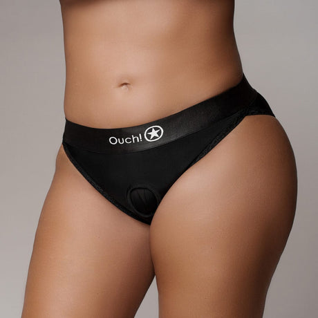Strap-on-Hipster Ouch mit Bullet und zwei Ringen Schwarz – Ansicht 8