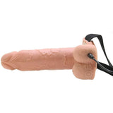 Strap-on hohl realistisch mit Vibration und Hoden 17,8 cm – Ansicht 4