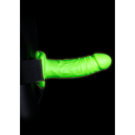 Strap-on Ouch hohl realistisch nachtleuchtend Grün 15 x Ø 4,2 cm