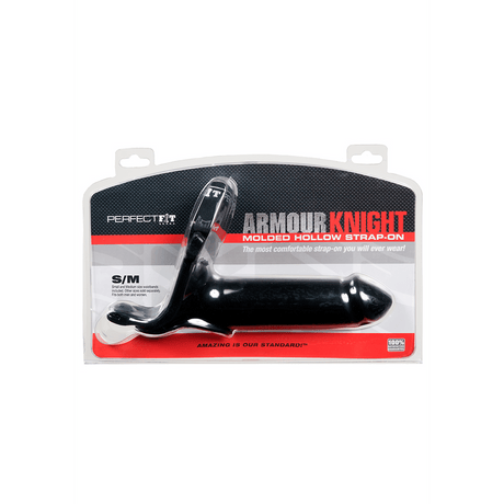 Strap-on PerfectFitBrand Armour Knight hohl Schwarz S/M 15 x 5 cm – Ansicht 2