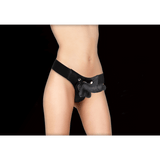 Strap-on Ouch realistisch aus Leder Schwarz 20,3 x Ø 4,2 cm – Ansicht 3