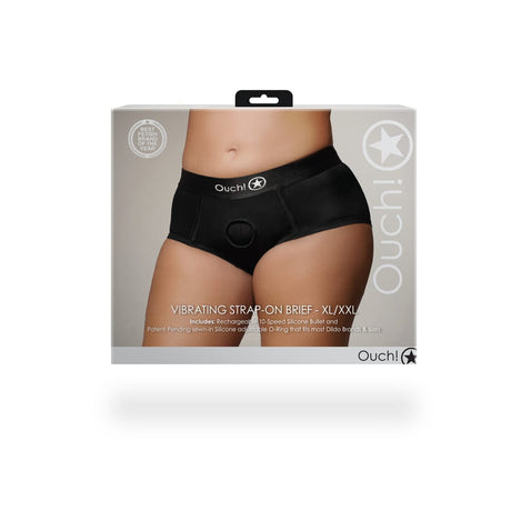 Strap-on-Slip mit Vibration Schwarz – Ansicht 3