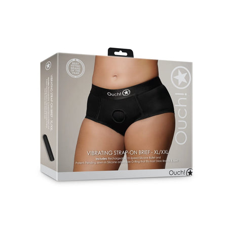 Strap-on-Slip mit Vibration Schwarz – Ansicht 2