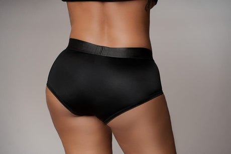 Strap-on-Slip mit Vibration Schwarz – Ansicht 5