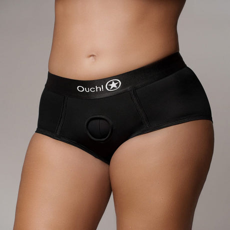Strap-on-Slip mit Vibration Schwarz
