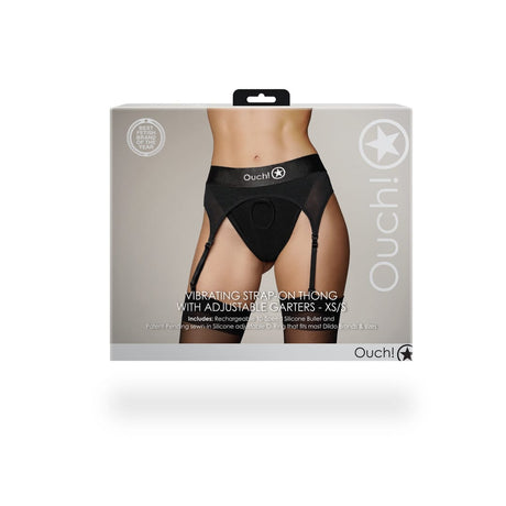 Strap-on-Tanga Ouch mit Strapshaltern Schwarz – Ansicht 17