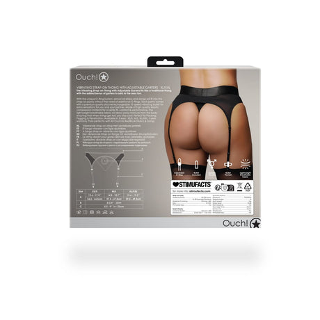 Strap-on-Tanga Ouch mit Strapshaltern Schwarz – Ansicht 11