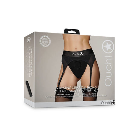 Strap-on-Tanga Ouch mit Strapshaltern Schwarz – Ansicht 16
